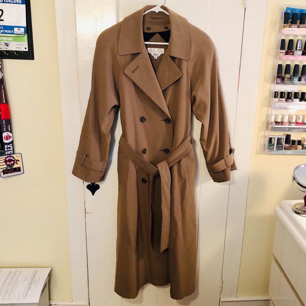 Julia Klein Full Length Lined Trench Coat Size 4